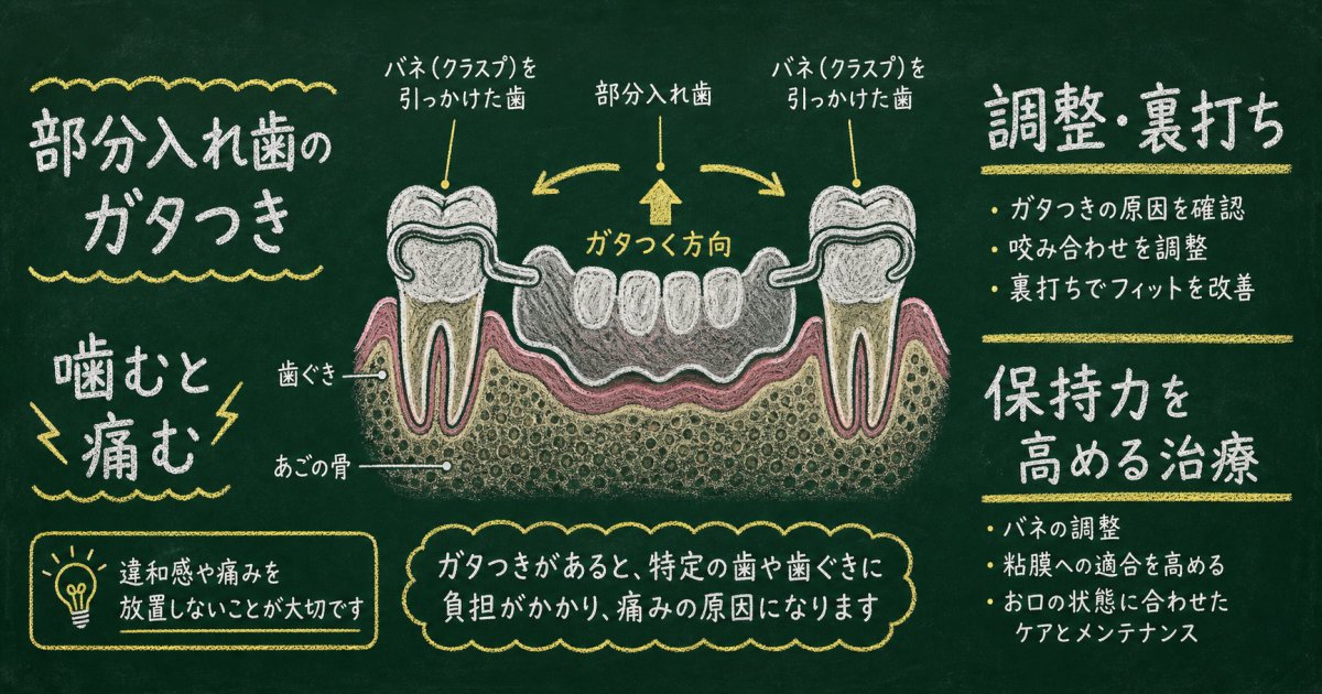 部分入れ歯のガタつきや痛みを解消！しっかり固定する治療法と費用